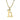 Personalized Small Letter Initial Necklace in 14K Gold with Adjustable Box Chain OC