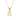 Personalized Gothic Initial Necklace in 14K Gold with Adjustable Box Chain OC