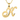 Personalized Initial Pendant Necklace in 14K Gold with Adjustable Box Chain OC