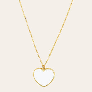 Heart Pearl Paste Necklace
