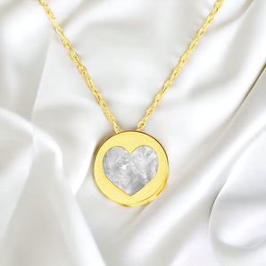 Necklace with Heart in Mother of Pearl