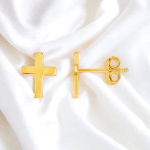 Post Earrings with Crosses