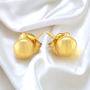 Ball Style Stud Earrings (4mm) - Gold Jewelry - Roteiro Jewelry