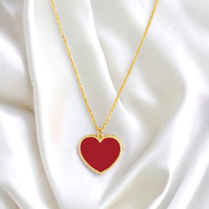 Heart Red Cornelia Paste Necklace