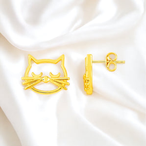 Cat Head Earrings