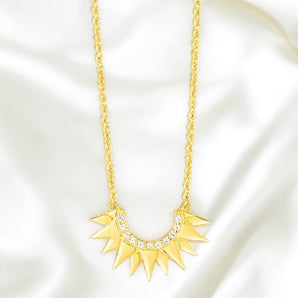 Sunburst Necklace with Diamonds