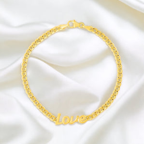 Curb Chain Love Bracelet