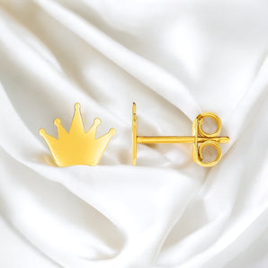 Post Earrings with Crowns