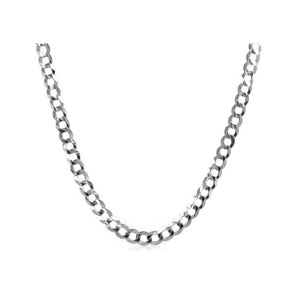 14k White Gold Solid Curb Chain (2.60 mm) RCJ