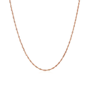 14k Rose Gold Singapore Chain (1.10 mm) RCJ