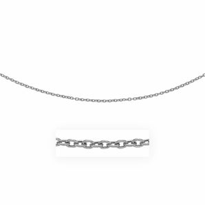 14k White Gold Pendant Chain with Textured Links (2.90 mm) RCJ