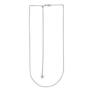 14k White Gold Adjustable Wheat Chain (1.00 mm) RCJ