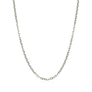 14k White Gold Diamond Cut Cable Link Chain (1.9 mm) RCJ