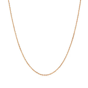 14k Pink Gold Diamond Cut Cable Link Chain (0.87 mm) RCJ