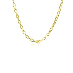 14k Yellow Gold Oval Rolo Chain (3.20 mm) RCJ