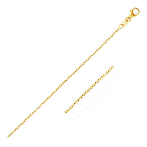 14k Yellow Gold Round Cable Link Chain (1.5 mm) RCJ