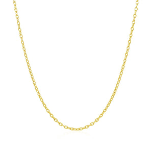 14k Yellow Gold Oval Cable Link Chain (1.50 mm) RCJ