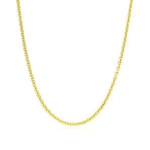 14k Yellow Gold Forsantina Lite Cable Link Chain (1.80 mm) RCJ