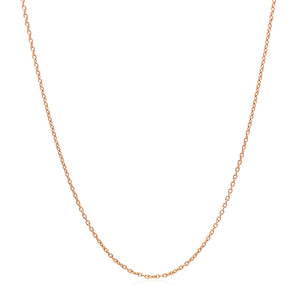 14k Rose Gold Oval Cable Link Chain (0.97 mm) RCJ