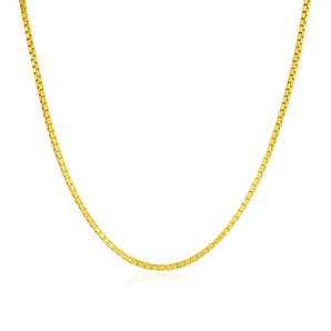 14k Yellow Gold Classic Box Chain (1.1 mm) RCJ