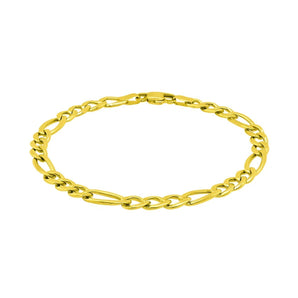14k Yellow Gold Solid Figaro Bracelet (6.00 mm) RCJ