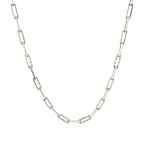 14K White Gold Paperclip Chain (2.50 mm) RCJ