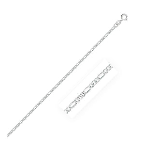 14k White Gold Solid Figaro Chain (1.90 mm) RCJ