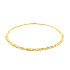 14k Yellow Gold Braided Bracelet  (3.50 mm) RCJ