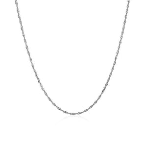 14k White Gold Singapore Chain (1.10 mm) RCJ