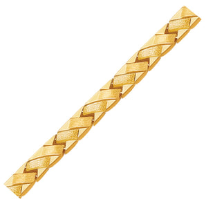 14k Yellow Gold Fancy Basket Weave Line Bracelet (4.85 mm) RCJ