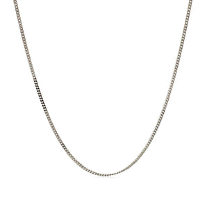 10k White Gold Gourmette Chain 1.0mm (1.00 mm) RCJ