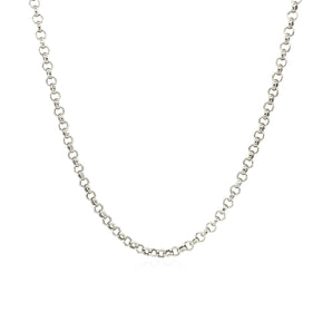 14k White Gold Rolo Chain (2.50 mm) RCJ