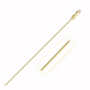 14k Yellow Gold Gourette Chain 1.0mm (1.00 mm) RCJ
