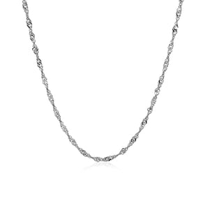 14k White Gold Singapore Chain (1.80 mm) RCJ