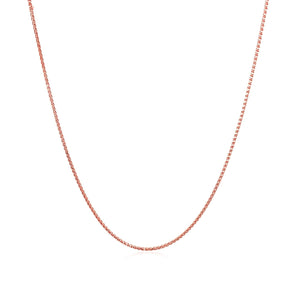 14k Rose Gold Diamond Cut Round Wheat Chain (0.70 mm) RCJ