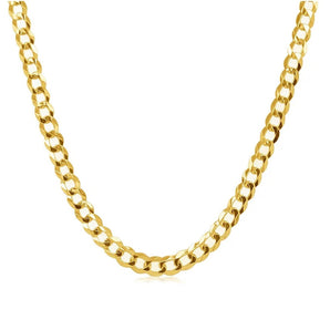 14k Yellow Gold Solid Curb Chain (4.70 mm) RCJ