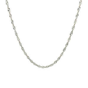10k White Gold Singapore Chain (1.50 mm) RCJ