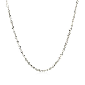 14k White Gold Singapore Chain (1.30 mm) RCJ