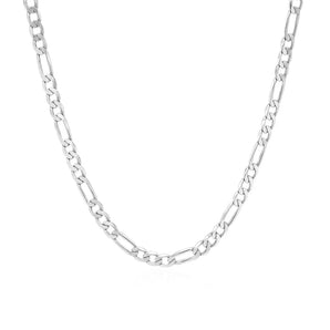 14k White Gold Solid Figaro Chain (3.00 mm) RCJ