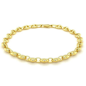 14k Yellow Gold Puffed Mariner Link Bracelet (4.70 mm) RCJ