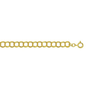 14k Yellow Gold Triple Link Charm Bracelet (5.00 mm) RCJ