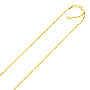 10k Yellow Gold Adjustable Sparkle Chain (1.20 mm) RCJ