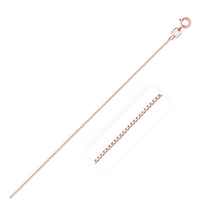 14k Rose Gold Classic Box Chain 0.60 mm RCJ