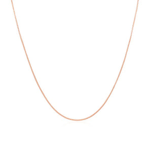 14k Rose Gold Classic Box Chain 0.60 mm RCJ