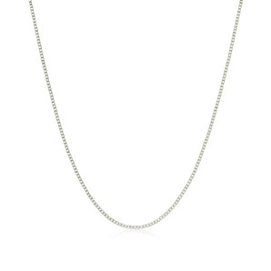 14k White Gold Classic Box Chain (0.45 mm) RCJ