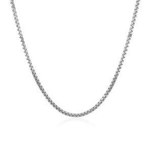 14k White Gold Classic Box Chain (1.4 mm) RCJ