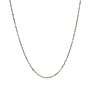 18k White Gold Round Wheat Chain (1.20 mm) RCJ