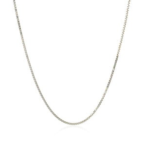 10k White Gold Classic Box Chain (0.78 mm) RCJ