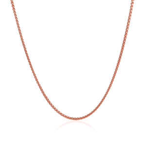 14k Rose Gold Diamond Cut Round Wheat Chain (1.20 mm) RCJ