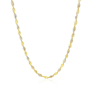 14k Two-Tone Gold Singapore Chain (2.50 mm) RCJ